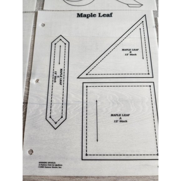 Georgia Bonesteel's Spinning Spools Template Storage Bag + 9 Quilt Templates #50 - Picture 9 of 10